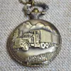 Retro Brons Grote Truck Lorry Quartz Pocket Watch Analoog Hanger Ketting Mens Dames Geschenken P125