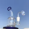 Hot Säljer 6 tum mini dab rigg färgglada tjocka glas bongs vattenpipa inline perc vattenrör 14 mm fogar riggar liten bong med 4 mm kvarts banger