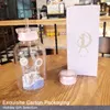 Sailor Moon Silikonglasflaschen Kawaii Wasserflasche Öko -freundliches Glas mit einer Strohgläser süße Tassen Wasserbottle Me Flasche Cl2299l