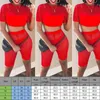 2 Teile/satz Frauen Strand Sexy Fishnet Kurzarm Crop Tops + Hohe Taille Mesh Bikini Cover Up Hosen Jogging Sport anzug