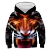 أزياء Cool Tiger Hoodies Boysgirls Thin 3D Swefshirts with Hat Animal Print Tiger Hoodie Sweatshirt Kids Stracksuit Jackets Y203460976