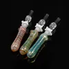 Smoking accessories Glass nector collector with 10mm Quartz Tips Keck Clip Silicone Container Reclaimer for bong