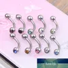 Black Gold Silver Eyebrow Piercing 16G Ball Banana Eyebrow Ring Labret Bars Hypoallergenic Surgical Steel Body Jewelry