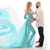 Vestido de maternidad para fotos de fotografía maternidad Bujes Sexy Vestidos embarazados 2022 Mujeres elegante vestido de sirena larga S842