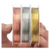 0.3-1mm silver/gold/rose gold copper wire for Bracelet Necklace DIY Colorfast Beading Wire Jewelry Cord String for Craft Making