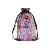 Halloween Candy Bag Halloween Spider Web Gilding Pattern Organza Drawstring Bag Halloween Christmas Candy Package Pouch