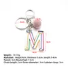 Lettre initiale porte-clés gland voiture anneaux titulaire femmes acrylique porte-clés accessoires mode A-Z Alphabet sac pendentif breloques