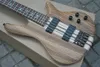 Zeldzaam 5 snaren Bas Natural One Stuk Body Bass Active Pickups China Elektrische Bas Gitaar