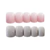 24PCs Naturfärg Franska Falska Spik Tips Konstgjorda Fake Nails Art Acrylic Manicure Tools