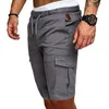Zomer casual shorts voor heren, effen kleur, zak, gym, sport, hardlooptraining, cargo-joggerbroek, zwart, marineblauw kaki2664750