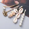 Boho Natural Shell Fryzury dla kobiet 2020 Czeski Plaża Girl Conch Starfish Barrette Zestaw do Lady Handmade Hair Akcesoria