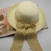 Горячая Продажа Женщина Девушки Большого Bowknot солома Hat Путешествие Панама Cap Бич Hat Fedora Summer UV Шляпы New