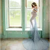 Lace Maternity Gown Gravid Kläder Fotografi Props Perspektiv Sexigt Foto Skjut Kvinnor Trailing Dress Mother Vestidos