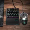 Tangentbord Mus Combos Ställ 35 Nycklar Mini USB Wired Keyboard + Wired Gaming Mouses Nine-Key Macro Programmering för Gamer