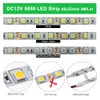 Striscia LED RGB 5050 2835 DC12V Nastro al neon Nastro flessibile a diodi LED impermeabile 60LED / m Striscia LED 5M 12V per la decorazione domestica