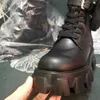Rois Boots Woman 2020 Winter Nieuwe stijl Demin Combat Boots Leather Military Detachable Nylon Pouch -portemonnee
