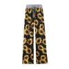 Mulheres calças perna larga Calças com cordão elástico girassóis Camo Leopard Floral manta Alargamento Pants Yoga solto Bloomers lar Roupa E82001