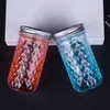 Straw tumblers Mason Cup Clear Glass Vegetable Salad Jar With Lid Straw Breakfast Juice Glass Straw Cup XD23798