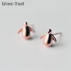 Stud Uini-Tail 925 Sterling Gümüş Sevimli Küçük Penguen Küpe Kore Moda Gelgit Hipoalerjenik Yüksek Kalite Takı13229