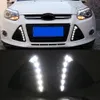 2Pcs For Ford Focus 3 MK3 2012 2013 2014 2015 DRL Daytime Running Lights 12V LED Daylight Fog lamp waterproof