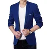 남자 정장 코트 패션 캐주얼 슬림 한 핏 단단한 공식적인 단추 재킷 남성복 블레이저 플러스 크기