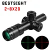 새로운 2-8x20 사냥 범위 AK47 AK74 AR15 전술 Riflescope MIL Dot 조명 레티클 시력