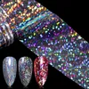 Eco-friendly1pc Nail Foils Laser Colorful sparkly Sky Mixed Patterns Nail Transfer Decals Stickers Nail Art DIY Decoration