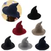 1 Piece Modern Halloween Witch Hat Woolen Women Lady Made From Fashionable Sheep Wool Halloween Party hat festival party hat1594113