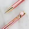 Germany Mordern Trendy Funky Design Sakura Pen Pearl Stone Clip Luxury Metal Ballpen Mother Wedding Gift Pen with Sakura Clip