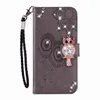 Mode Designer Lovely Cute Owl Animal Cartoon Läder Plånbok Väska till iPhone 11 Pro Max X XR XS Max 6 7 8 Plus