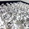 Bulk loten 100 stks mannen schedel ringen 2020 nieuwe gotische biker punk coole ringen groothandel mode-sieraden veel