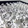 Bulk lots 100pcs Men Skull Rings 2020 New Gothic Biker Punk Cool Rings Whole Fashion Jewelry Lot8607830