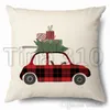 Weihnachtsdekoration, Weihnachtskissenbezug, englischer Buchstabe, Auto-LKW-Aufdruck, einfaches Sofa mit Kissenbezug, 45 x 45 cm, T500285