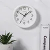 15 cm Kleine Wandklokken Klassieke Eenvoudige Dikke Grens Geen Tick Mute Opknoping Horloge Klok Leuke Desktop Studentenslaapzaal Home Decor288M