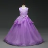 2020 Nya bröllopsfestklänningar för flickor på 14 år tyll spets långa barn prinsessan klänning formella barn kläder vestidos9512978