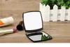 Offre spéciale avec motif classique miroir double face pliant avec boîte-cadeau miroir de maquillage noir style classique portable