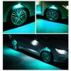 4 pz / lotto singolo colore universale auto luce auto decorativa lampada ruota per sopracciglia luci atmosfera styling