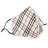 Cotton Plaid Listrado Máscara Facial Thicken Aqueça máscaras à prova de poeira à prova de vento Máscaras lavável reutilizável Anti protetora contra poeira