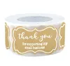 250 Stück selbstklebende Aufkleber aus Kraftpapier auf der Rolle „Danke für die Unterstützung meines Kleinunternehmens“, Etiketten für Weihnachten, Geschenktüten, Dekoration