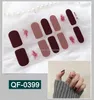 9 fogli / Set Mixed Nail art design Adesivi Luna Glitter Stickers copertura completa Slider avvolge per i bambini della donna incinta Decor Manicure