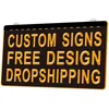 LS0001 Design your own custom Light sign hang home shop decor