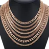 Kedjor Anpassa halsband för kvinnor män 585 Rose Gold Venitian Curb Snail Foxtail Link Fashion Jewelry 50cm 60cm CNN11261D