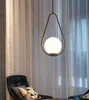 Nordique post-moderne simple tête led lustre lumières simple créatif boule de verre designer modèle chambre personnalité bar salle à manger suspension lampe