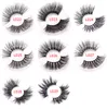 Elr002 Atacado 25mm 3D Real Mink Eyelashes 5D Super Long Mink Lashes Embalagem Na Bandeja Aceitar Logo Imprimir Embarque Gratuito