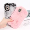 3D Colorful Warm Rabbit Fur Fluffy Case For iphone 12 11 ProMAX SE2020 12 11 7 8 Plus XSMAX Protective Back Cover For iPhone 12Pro1658951