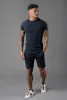 Suisses de survêtement masculines à manches courtes combinées hommes deux pièces pour hommes ensembles shorts shorts de survêtement décontracté ensembles de survêtement