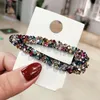 Fermagli per capelli con strass scintillanti Donna Glitter Barrette di cristallo pieno Spille per capelli Forcine in metallo Barrette Gioielli per capelli per ragazze