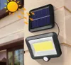ソーラーランプスプリットタイプソーラーLED誘導ウォールランプ100COB屋内および屋外のガーデンライトガレージライト