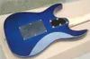 Factory Custom Blue Electric Guitar with Black Pickguard,Rosewood Fretboard,Double Rock Bridge,Can be Customized