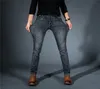Jeans da uomo 2021 CHOLYL Uomo Midweigth Stretch Spandex Denim Pantaloni slim fit per affari Jean Colori blu e nero